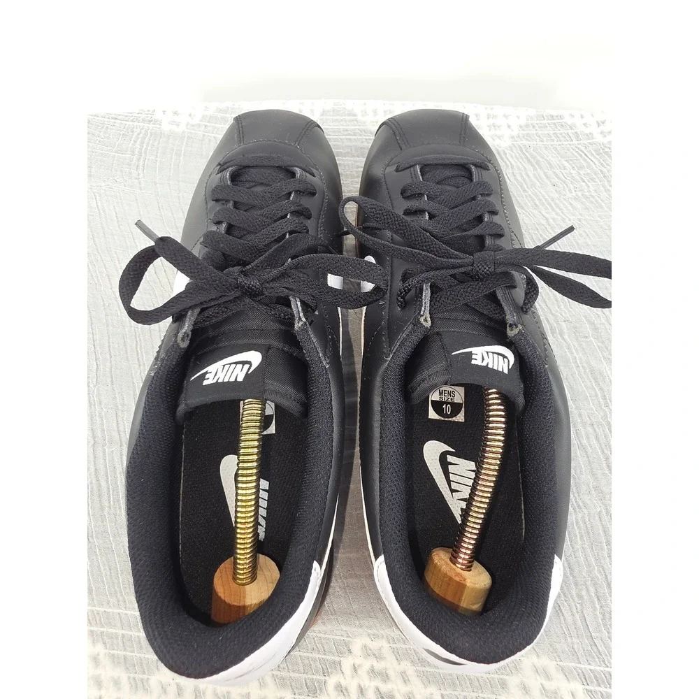 Nike Cortez Mens Black White Gum Light Brown Sneakers DM4044-002 Size 10